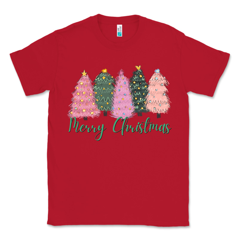 Merry Christmas Trees Classic Tee by CowGirlArtShop | Teevron
