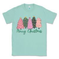 Seafoam merry christmas trees Classic Tee - CowGirlArtShop