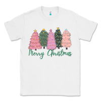 White merry christmas trees Classic Tee - CowGirlArtShop