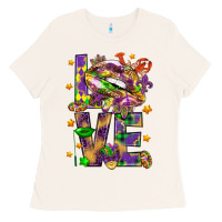 Bone Mardi Gras love lips Ladies Tee - HowdyJamesFarm
