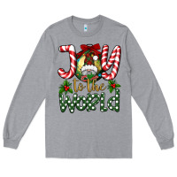 Heather Grey joy to the world Long Sleeve Tee - BundleAndBundleShop