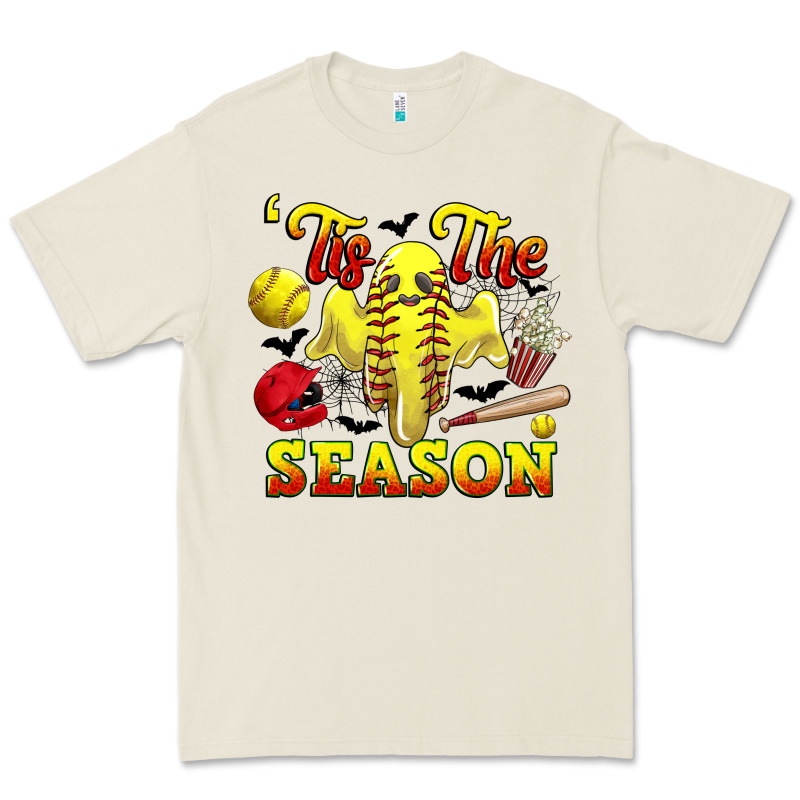 Tis The Season Softball Halloween Premium Tee by CowGirlArtShop | Teevron