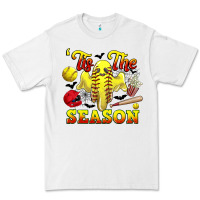 White tis the season softball halloween Premium Tee - CowGirlArtShop