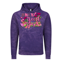 Cloud Purple Valentine's Day Only Good Vibes Vintage Hoodie - FaDigitalArtStudio