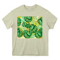 Mossy monstera leaf Heavy Core Tee - TumblerDesignByShophia