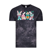 Cloud Black Easter bunnies coffee cups Vintage Tee - OliviaCreatesArt