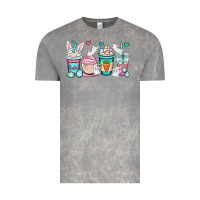 Cloud Rock Easter bunnies coffee cups Vintage Tee - OliviaCreatesArt