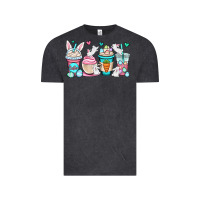 Vintage Black Easter bunnies coffee cups Vintage Tee - OliviaCreatesArt