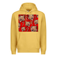 Antique Gold Yorkshire Pig And Candy Cane Premium Hoodie - LillyAllenDesigns