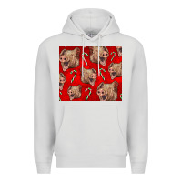 Dove Grey Yorkshire Pig And Candy Cane Premium Hoodie - LillyAllenDesigns