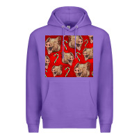 Purple Yorkshire Pig And Candy Cane Premium Hoodie - LillyAllenDesigns