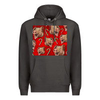 Smoke Yorkshire Pig And Candy Cane Premium Hoodie - LillyAllenDesigns