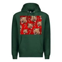 Sports Green Yorkshire Pig And Candy Cane Premium Hoodie - LillyAllenDesigns