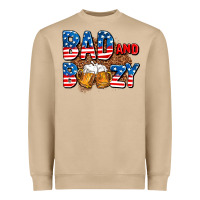 Bad And Boozy Usa Heavyweight Sweatshirt | Teevron
