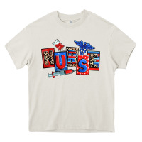 Cream usa nurse Heavy Core Tee - RanaPortraitStore