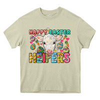 Mossy Happy Easter Heifers Easter Day Heavy Core Tee - HowdyJamesFarm