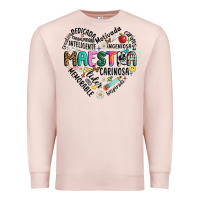 Pale Pink retro maestra word Premium Sweatshirt - JahusDesignShop