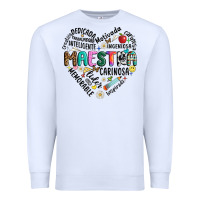 White retro maestra word Premium Sweatshirt - JahusDesignShop