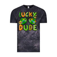 Cloud Black St. Patrick's Lucky dude Vintage Tee - OliviaCreatesArt