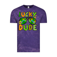 Cloud Purple St. Patrick's Lucky dude Vintage Tee - OliviaCreatesArt