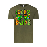 Vintage Olive St. Patrick's Lucky dude Vintage Tee - OliviaCreatesArt