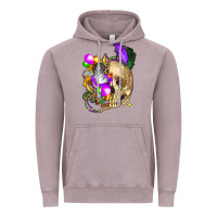Vintage Zinc mardi gras skull Vintage Hoodie - FaDigitalArtStudio