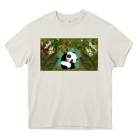 Cream cute panda Heavy Core Tee - TumblerDesignByShophia