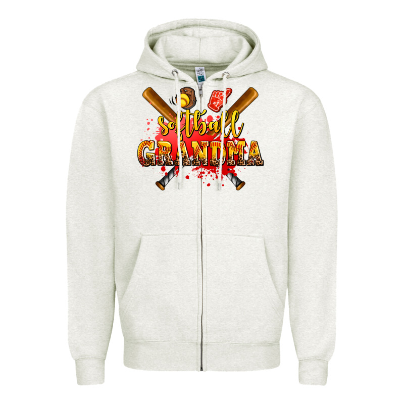 Softball Grandma Zipper Hoodie by AdoDesignShop | Teevron