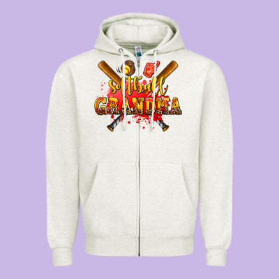 Softball Grandma Zipper Hoodie Designed By Adodesignshop