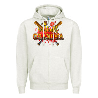 Oatmeal Heather softball grandma Zipper Hoodie - AdoDesignShop