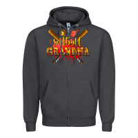 Smoke softball grandma Zipper Hoodie - AdoDesignShop