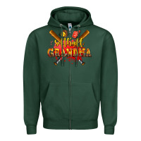 Sports Green softball grandma Zipper Hoodie - AdoDesignShop