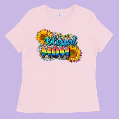 Blessed Mom Ladies Tee Designed By Cowgirlartshop