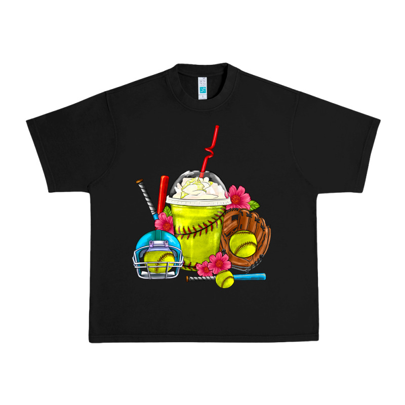 Softball Frappe Coffee Urban Heavy Tee by FaDigitalArtStudio | Teevron