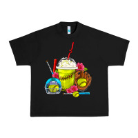 Black Softball Frappe Coffee Urban Heavy Tee - FaDigitalArtStudio