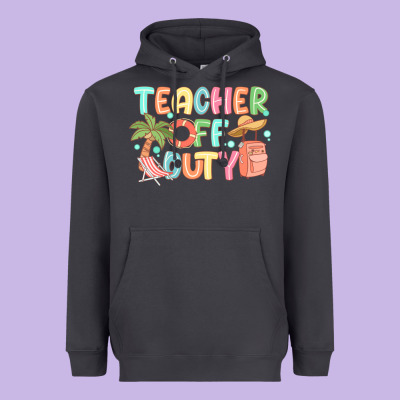 Teacher Off Duty Summer Heavyweight Hoodie Designed By Jahusdesignshop