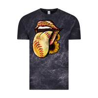 Cloud Black Softball Tongue Vintage Tee - Jasminsmagicworld
