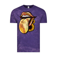 Cloud Purple Softball Tongue Vintage Tee - Jasminsmagicworld