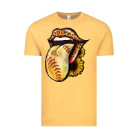 Vintage Mustard Softball Tongue Vintage Tee - Jasminsmagicworld
