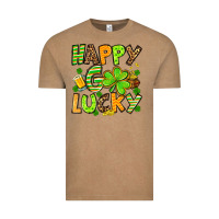 Vintage Coffee St. Patrick's Happy go lucky Vintage Tee - OliviaCreatesArt