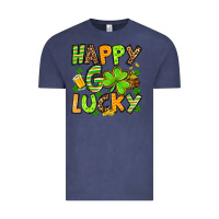 Vintage Denim St. Patrick's Happy go lucky Vintage Tee - OliviaCreatesArt