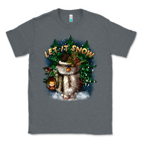 Charcoal Heather let it snow Classic Tee - CowGirlArtShop