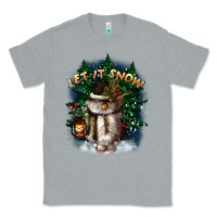 Heather Grey let it snow Classic Tee - CowGirlArtShop