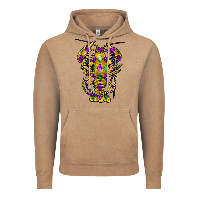 Mardi Gras Crawfish Vintage Hoodie by FaDigitalArtStudio | Teevron