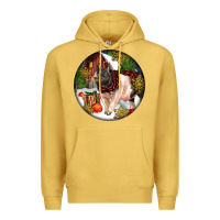 Antique Gold hampshire sow pig christmas Premium Hoodie - LillyAllenDesigns