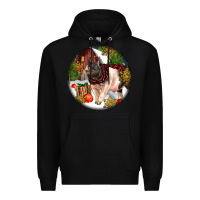 Black hampshire sow pig christmas Premium Hoodie - LillyAllenDesigns