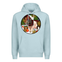 Blue Mist hampshire sow pig christmas Premium Hoodie - LillyAllenDesigns