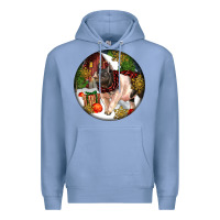 Colony Blue hampshire sow pig christmas Premium Hoodie - LillyAllenDesigns