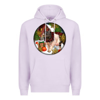 Lilac hampshire sow pig christmas Premium Hoodie - LillyAllenDesigns