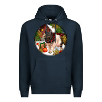 Navy hampshire sow pig christmas Premium Hoodie - LillyAllenDesigns